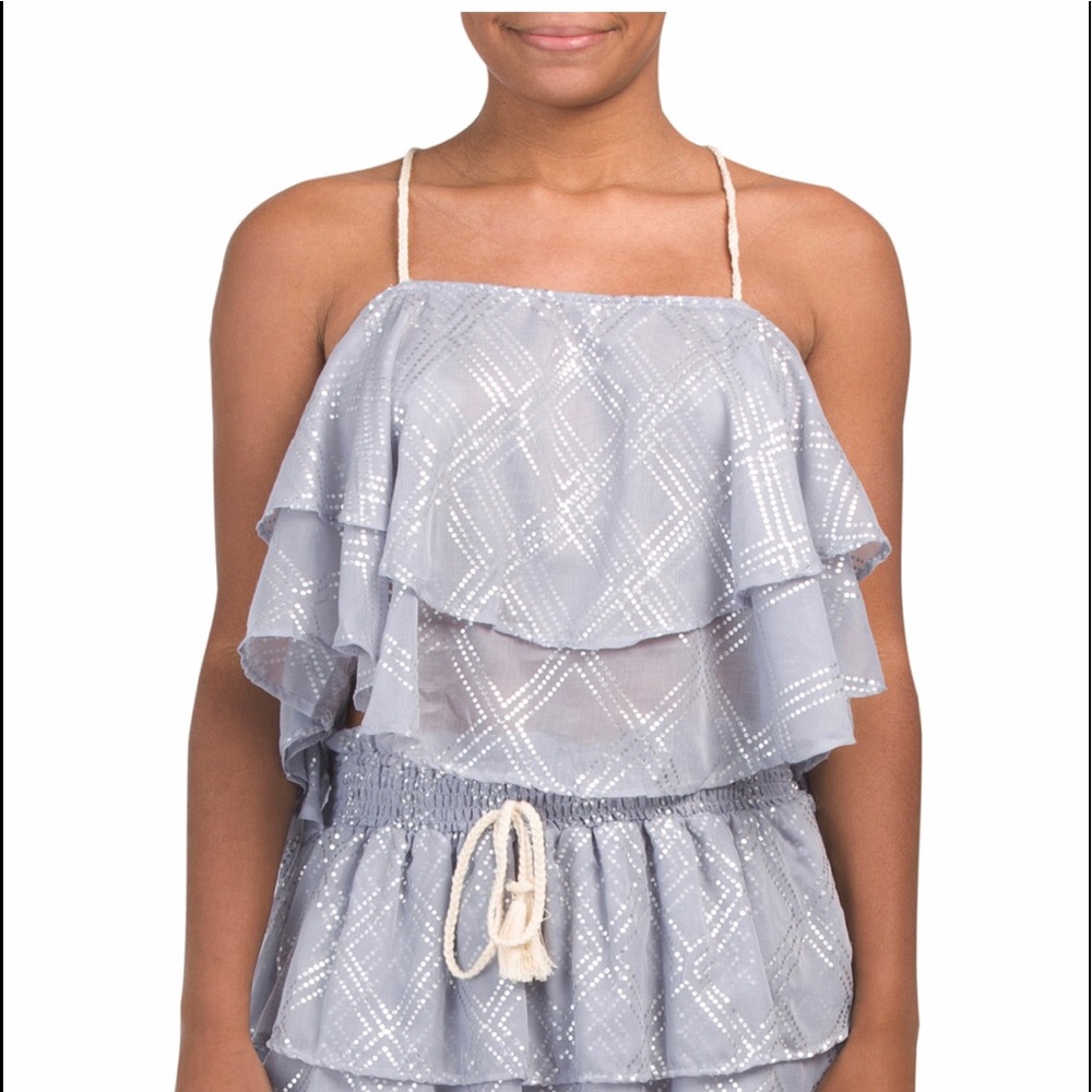 NWT Surf Gypsy Metallic deco print top